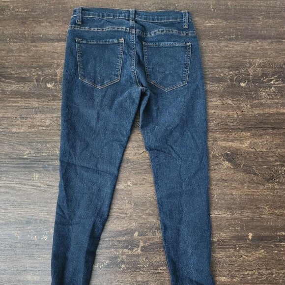 Forever Twenty One Skinny Jeans Women's Size 26 Blue Low Rise Dark Wash 5-Pocket - Picture 5 of 5